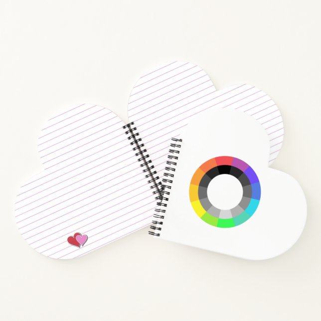 MOGAI Spiral Heart-Shaped Notebook (Inside)