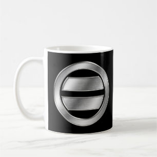 Mogami Clan Kamon Silver Chrome Coffee Mug