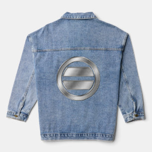Mogami Clan Kamon Silver Chrome Denim Jacket