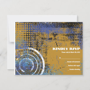 Mogen David Circular Star Bar Mitzvah Reply Card