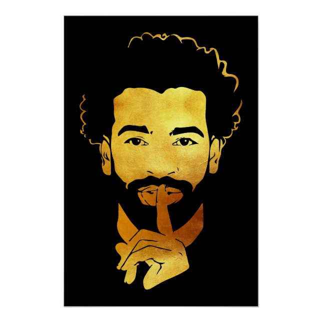 Mohamed Salah, the Egyptian King's Soccer Poster (Front)