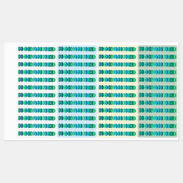 Mohammed baby boy name kawaii 3d optic clothing  (Sheet)