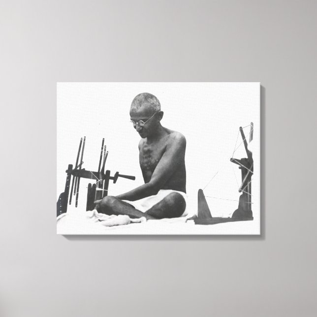 Mohandas Karamchand  Gandhi Canvas Print (Front)
