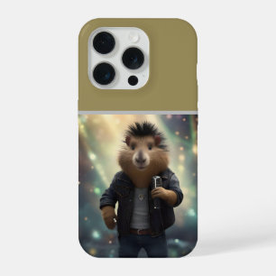 "Mohawk Capybara: Rockin' the River!" iPhone 15 Pro Case