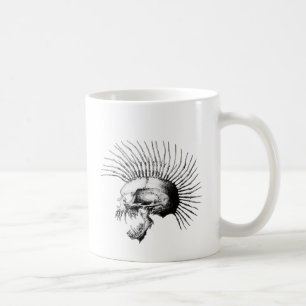 Mohawk Skull Coffee Mug