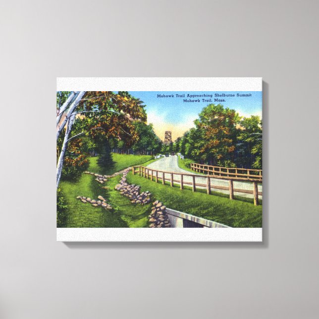 Mohawk Trail Approaching Shelburne Summit Canvas Print (Front)