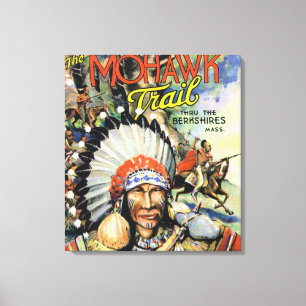 Mohawk Trail, View of Mohawk Indians Canvas Print