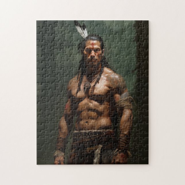 Mohawk warrior jigsaw puzzle (Vertical)