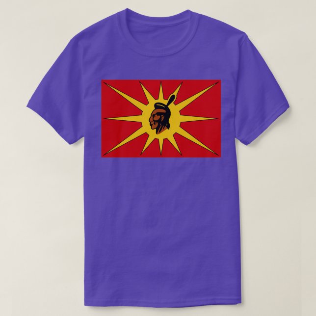 Mohawk Warrior Society Flag  T-Shirt (Design Front)
