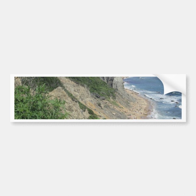 Mohegan Bluffs Block Island Bumper Sticker (Front)