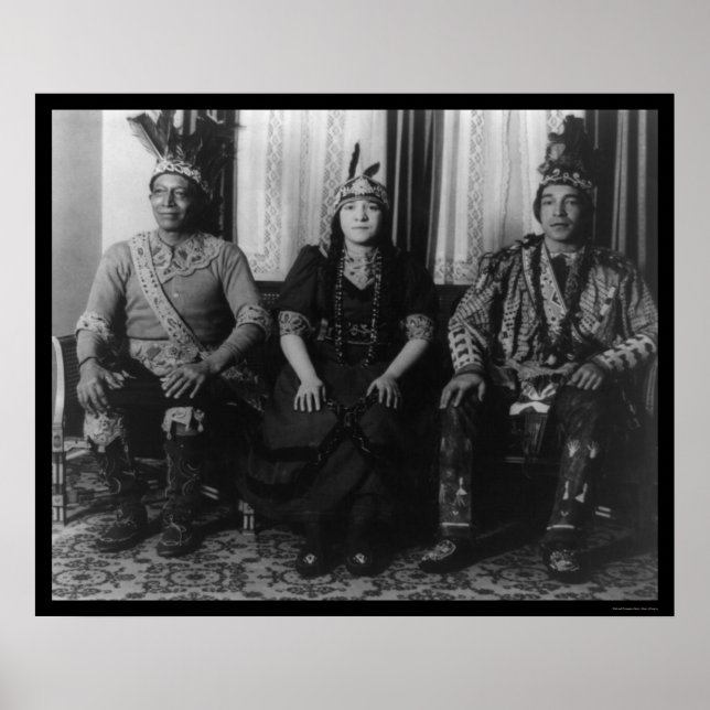 Mohegan Indian Chief and Family 1923 Poster (Front)