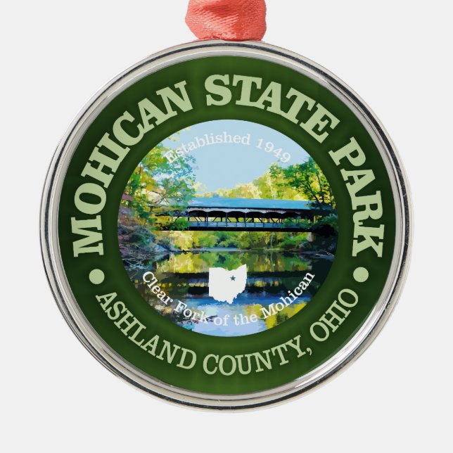 Mohican State Park Metal Tree Decoration (Front)