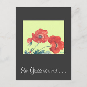 Mohnblumen postkarte postcard
