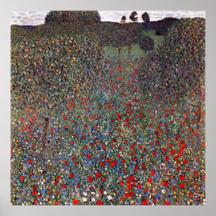 Mohnfeld, Gustav Klimt Poster