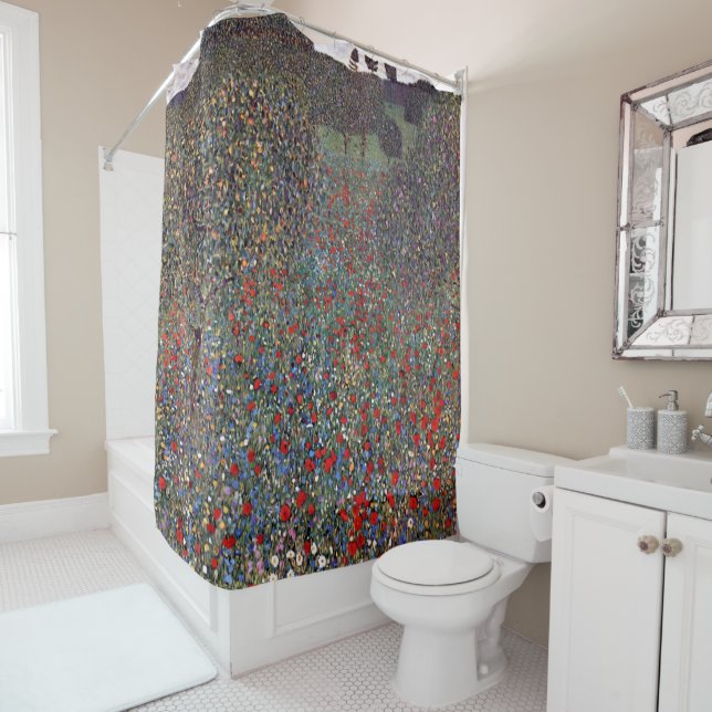 Mohnfeld, Gustav Klimt Shower Curtain (In Situ)