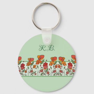 Mohnfeld personalisiert key ring