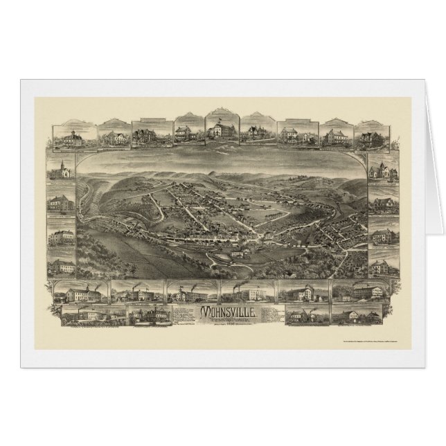 Mohnsville, PA Panoramic Map - 1898 (Front Horizontal)