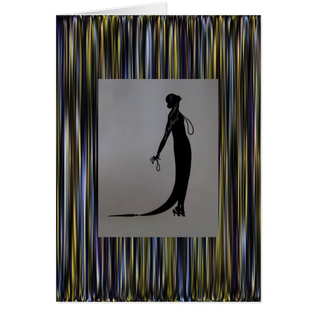 Moi Fashion Plate ~ Card Vintage French Nouveau (Front)