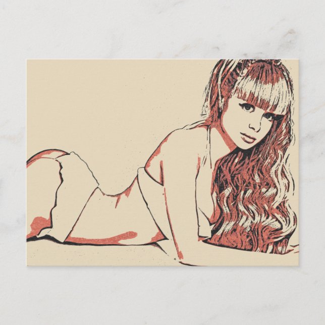 Moi Lolita - perfect blone beauty posing Postcard (Front)