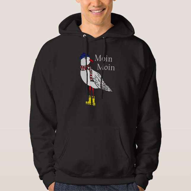 Moin Moin Seagull With Hat Scarf And Boots North S Hoodie (Front)
