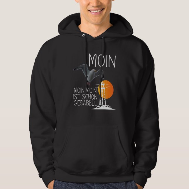 Moin Sea Seagull Coast Greetings Whale Saying Coas Hoodie (Front)