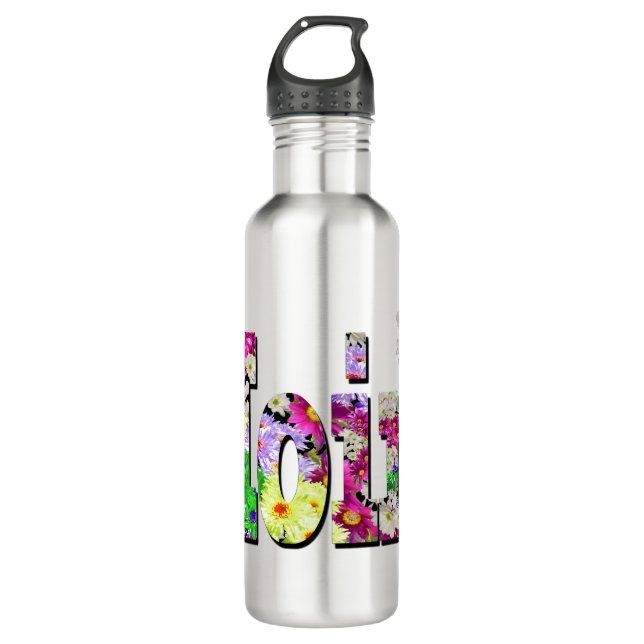 Moira, Girls Name With Daisies,   710 Ml Water Bottle (Front)