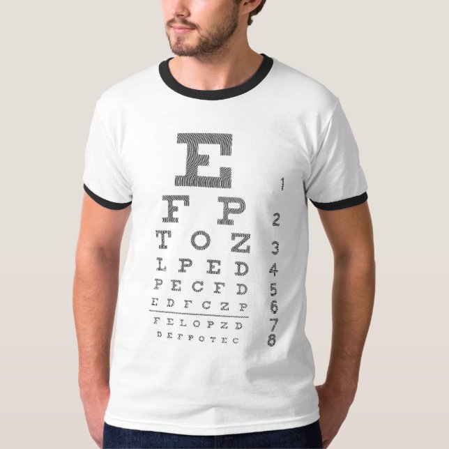 Moiré Eye Chart T-Shirt (Front)