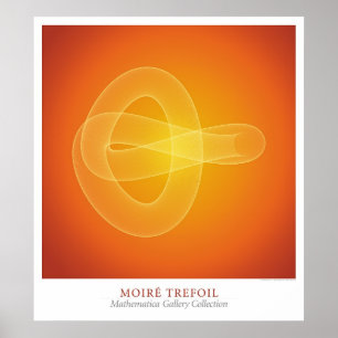 Moire Trefoil Poster