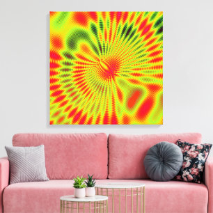 Moire Wave Interference Pattern  Canvas Print