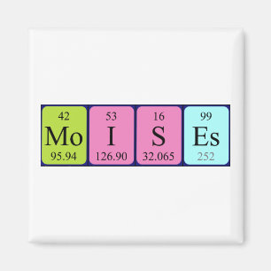 Moises periodic table name magnet