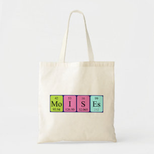 Moises periodic table name tote bag