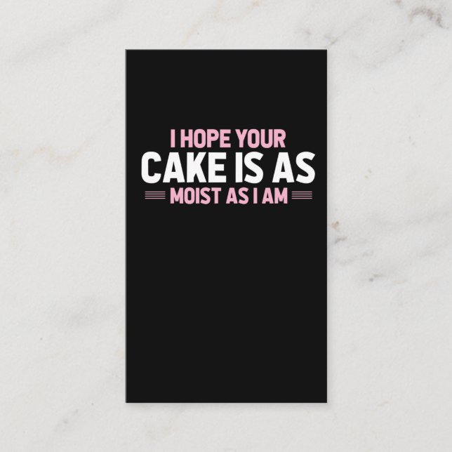 Moist Cake Adult Humour Dirty and Funny Baker Business Card (Front)
