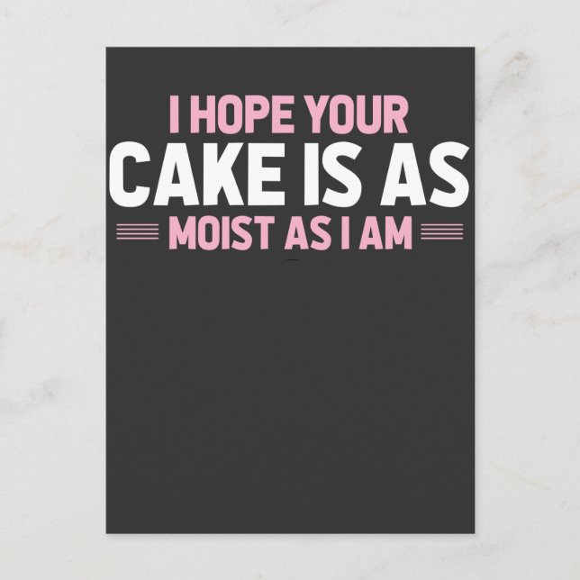 Moist Cake Adult Humour Dirty and Funny Baker Postcard (Front)