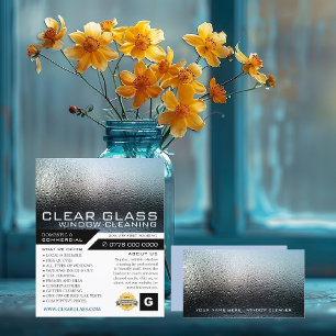 Moist Window, Window Cleaner, Cleaning Service Business Card