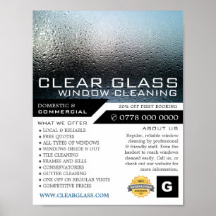 Moist Window, Window Cleaning Advertising Poster