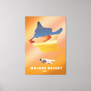 Mojave Desert USA map Canvas Print