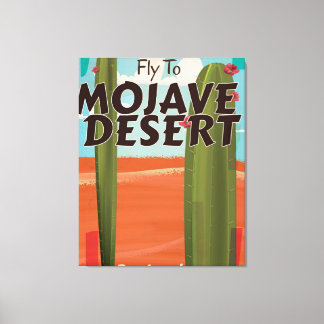Mojave Desert USA Vintage travel poster. Canvas Print