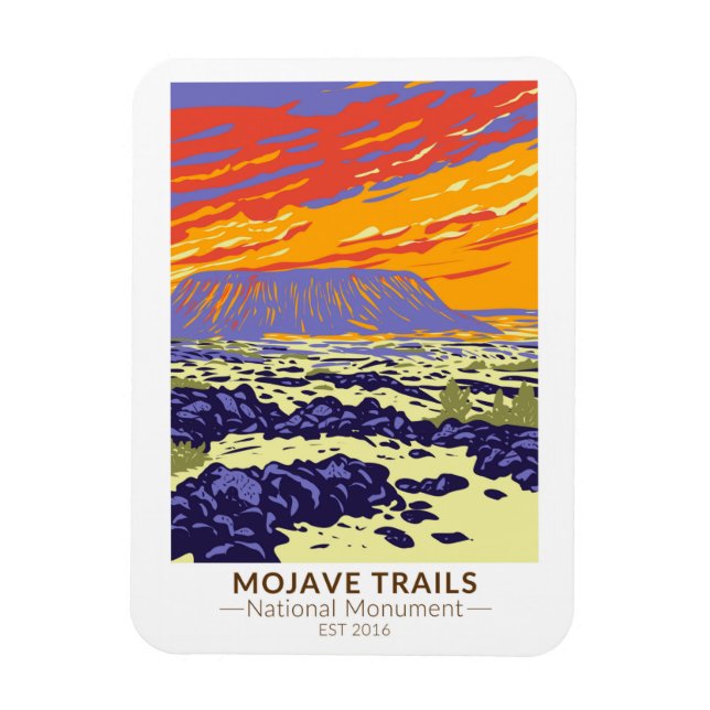Mojave Trails National Monument Amboy Crater Magnet (Vertical)