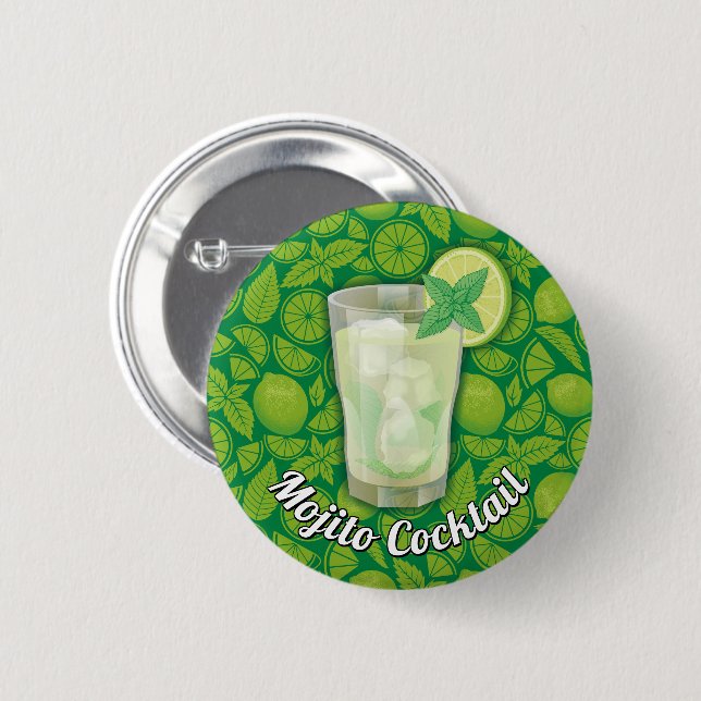 Mojito 6 Cm Round Badge (Front & Back)