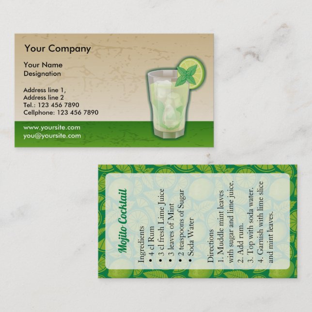 Mojito Business Card (Front/Back)