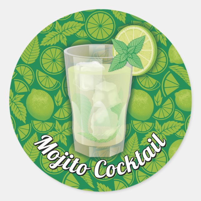 Mojito Classic Round Sticker (Front)