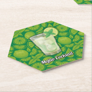Mojito Cocktail Paper Coaster