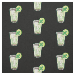 Mojito Cocktail Pattern Fabric