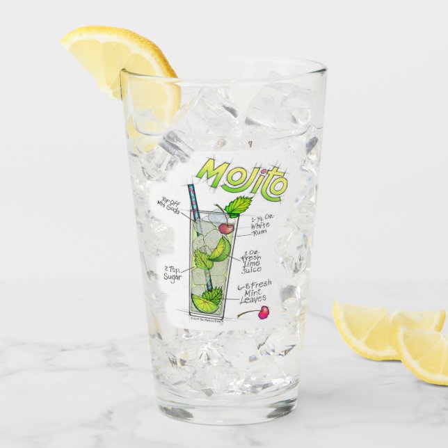 Mojito Cocktail Recipe #Drink #Cocktail Glass (Front Ice)