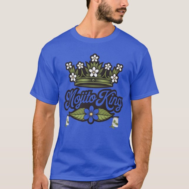 Mojito King Loves Mojitos Boys Gifts retro T-Shirt (Front)