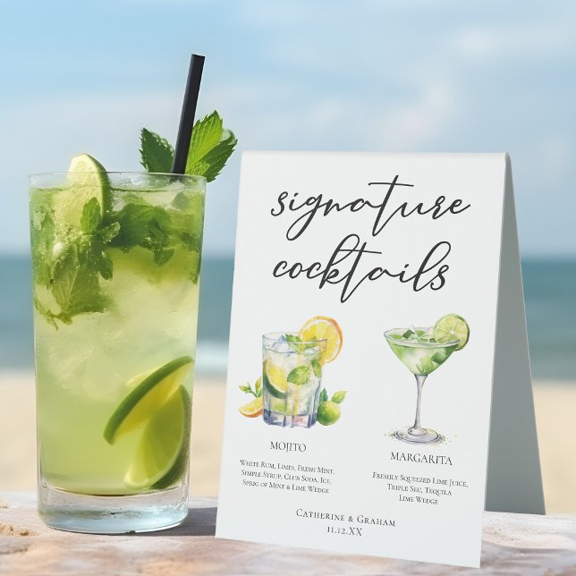 Mojito Margarita Signature Cocktails Wedding Menu (Creator Uploaded)