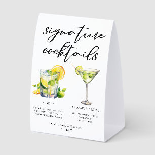 Mojito Martini Wedding Signature Cocktails Menu