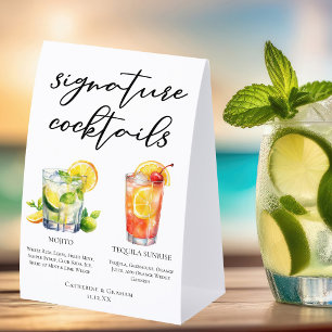 Mojito Tequila Sunrise Signature Cocktails Menu