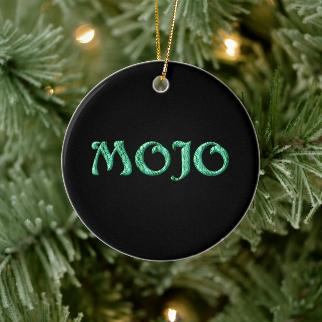 Mojo black hanging round ornament (Tree)