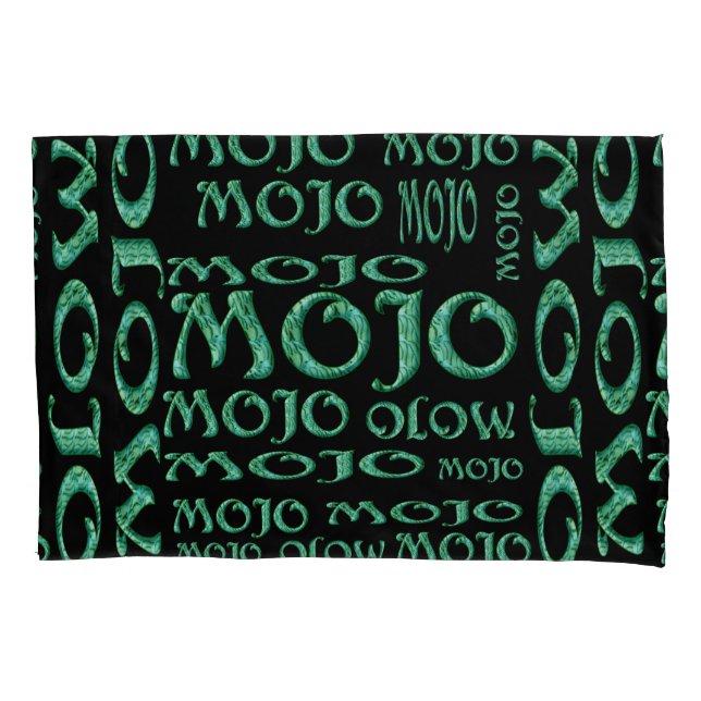 Mojo black pillowcase (Front)